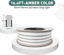 GZBtech Flexible LED Neon Rope Lights 16.4FT,AC 110-120V Waterproof Strip Light, 120LEDs/M Cuttable Connectable Neon Lighting for Indoor Outdoor Home Decor/Commercial Building Use-Amber 5M by CozyNest Decor
