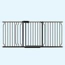 WAOWAO Baby Gate 62.20-71.26" Extra Wide Pressure Mounted Walk Through Swing Auto Close Safety Black Metal Toddler Kids Child Dog Pet Puppy for Stairs,Doorways,Kitchen by TinyTreasures Baby Boutique