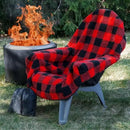 CITYBONFIRES The Chair Blanket™ Reversible Waterproof with Sherpa Lining – Portable Outdoor Cover for Camping, Sports & Patio – Folds into Carry Pouch with Strap - Buffalo Plaid by GreenHaven Gardens