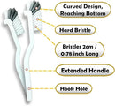 Crevice Cleaning Brush Set, Multi-Purpose Hard Bristle Brushes for Deep Cleaning Kitchen, Bathroom, Grout, Sink, Cup, Teapot, Bottle, Blender, Corners, Tight Spaces & More by CozyNest Decor
