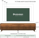 POVISON Fully-Assembled Mid Century Modern TV Stand with Legs, Wood Media Console with Adjustable LED Light for 85-inch TVs, Entertainment Center with Storage for Living Room by CozyNest Decor