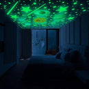Quanhaigou Glow in The Dark Stars and Planets, Bright Solar System Wall Stickers -Glowing Ceiling Decals for Kids Room,Shining Space Decoration by CozyNest Decor
