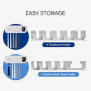 HubiCare Toothbrush Cleaner Fan Drying Function Toothbrush Holder Easy to Clean 5 Slots, Wall Mounted 4,000mAh Large Capacity Rechargeable Cordless Home Toothbrush Holder, Ideas