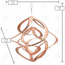 Red Carpet Studios Cosmix Copper Double Wind Sculpture, Small (31058), 14 Inch by GreenHaven Gardens