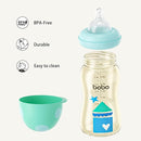YOHKOH PPSU Baby Bottle Wide Neck, Newborn Anti-Colic Baby Bottle with Natural Response Nipple, Streamlined Body, Easy to Clean (8.8oz (Pack of 4), Blue) by TinyTreasures Baby Boutique
