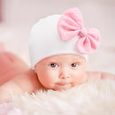 BQUBO Newborn Baby Hats Mittens Set Hospital Hat Beanie Infant Bow Hats Baby Gloves No Scratch Mittens for 0-6 Months by TinyTreasures Baby Boutique