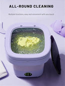Portable Washing Machine, Mini Washer,16L Upgraded Large Capacity Foldable Washer.Deep Cleaning of Underwear, Baby Clothes and Other Small Clothes.Suitable for Apartments, Dormitories, Hotels.(Purple) by CozyNest Decor