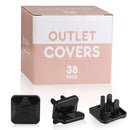 Outlet Covers Babepai 38-Pack Black Child Proof Electrical Protector Safety Improved Baby Safety Plug Covers by TinyTreasures Baby Boutique