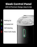 Silonn Nugget Ice Maker Countertop, Portable Pellet Ice Machine with Self-Cleaning Function, Sonic Ice Maker Produces 33lbs of Chewable Ice in 24 Hours, Ideal for Home Kitchen and Office, Black by CozyNest Decor