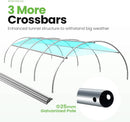 KING BIRD Premium 15x6.6x6.6FT Greenhouse for Outdoors, Large Walk-in Heavy Duty Galvanized Steel Frame, Mesh Door Screen Window Upgraded Zipper Tunnel Hoop for Garden Plant Winter, Green by GreenHaven Gardens