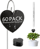 60-Pack Iron Metal Heart Shaped Garden Markers Weatherproof Metal Plant Labels Large Planting Seedling Stake Signs, for Seedlings Herbs Vegetable Greenhouse Gifts with White Marker Pen Labels by GreenHaven Gardens