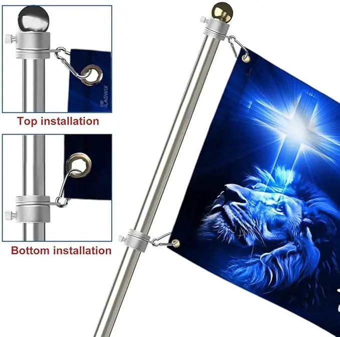 American Flag-Jesus Christ Grommet Flag Way Maker Miracle Worker DDH1349GF, 3x5 ft., No Flag Pole Rings-USA Heavy Duty Flags Canvas Cotton-Durable Indoor Outdoor Flag, photo 5 of 8