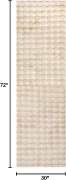 nuLOOM Jeni Checkered 2'6" x 6' Machine Washable Runner Rug for Living Room Bedroom Dining Room Entryway Hallway Kitchen, Beige by CozyNest Decor