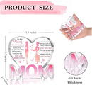 Mothers Day Gifts Best Mom Gifts -Gifts for Mom from Daughter Son - Best Mom Ever Gifts Unique Mother Birthday Acrylic Heart-Shaped Plaque Desk Decorations Present for Mom Christmas Anniversary by CozyNest Decor