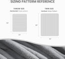 Cozy Bliss Faux Fur Throw Blanket for Couch, Cozy Warm Plush Striped Blanket for Sofa Bedroom Living Room,50 * 60 Inches Grey by CozyNest Decor