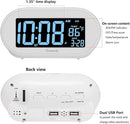 DreamSky Alarm Clocks for Bedrooms, Auto Set Digital Desk Clock for Bedside Nightstand, Electric Clock with Dimmable Brightness Dimmer, Auto DST, USB Port, Date, Temperature, Snooze by CozyNest Decor