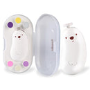 Baby Nail File Electric, Gentle Rechargeable Nail Trimmer, Baby Nail Clippers Grooming Kit Manicure Set for Infant Toddler or Adults, 6 Grinding Head Replacement Pads White by TinyTreasures Baby Boutique