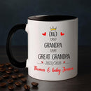 Dad Grandpa Great Grandpa EST 2026 Coffee Mug 11 15 Oz, Novelty Accent Ceramic Cup Gift For Pregnancy Announcement, Customized Choose Year & Name White Coffee Cup New Great-Grandfather Grandad Pawpaw by TinyTreasures Baby Boutique