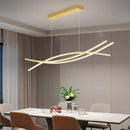 Modern Chandelier, Linear Pendant Light LED Dimmable Hanging Light Fixture, 3000K-6000K with Remote Control (Gold, 47IN) by CozyNest Decor