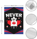 Never 51st State Canada Flag Garden Flags 12x18 Double Sided Funny House Flag for Holiday Outdoor Decorations by GreenHaven Gardens