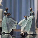 Guichifun Fairy Statue Collection Home Decoration - Leaf Angel Girls Resin Gardening Gifts for Women Statues for Garden Fairy Indoor or Outdoor Yard Figurines 5.5 x 3.25 x 8 Inch by GreenHaven Gardens