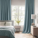 MIULEE Greyish Blue Back Tab Blackout Curtains 63 Inch Length 2 Panels Set for Living Room Bedroom Privacy, Rod Pocket/Pinch Pleat Thermal Insulated Room Darkening Pleated Light Blocking Drapes by TinyTreasures Baby Boutique