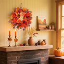 24" Fall Wreath for Front Door Outside - Sunflower, Pumpkin, Berry & Maple Leaves | Weatherproof Autumn Outdoor Wreaths with Hanger Hook for Thanksgiving, Harvest by CozyNest Decor