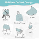 Nursing Cover Breastfeeding, Multi-use Baby Car Seat Covers Boys, Infant Stroller Cover, Stretchy Carseat Canopy, Soft Breathable, Elephant by TinyTreasures Baby Boutique