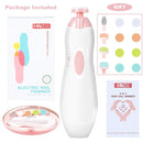 Baby Nail Trimmer Electric, FANSIDI Baby Nail File Infant Nail Clippers with 10 Grinding Pads 8 Sandpapers for Newborn Infant Toddler or Adults Toes Fingernails Care - AA Battery Operated (White/Pink) by TinyTreasures Baby Boutique