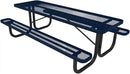 T8-TXTDBL Heavy Duty Rectangular Portable Picnic Table, 8 Ft, Textured Dark Blue, Made in America by GreenHaven Gardens