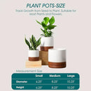 vancasso Ceramic Pots for Plants, Plant Pots for Indoor Plants, 6.25+8.25+10.25 Inch Ceramic Planters, Flower Pots with Drainage Holes, Planters Pot for Indoor House Plant, Set of 3, Khaki by CozyNest Decor
