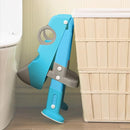 Potty Training Seat with Ladder for Toddler and Kids,Wiifo Sturdy Potty Ladder with Soft Cushion and Splash Guard for Boys and Girls,Foldable Child Toilet Training Seat(Grey Blue) by TinyTreasures Baby Boutique