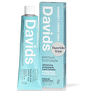 Davids Fluoride Free Toothpaste, Teeth Whitening, Antiplaque, SLS (Sulfate) Free, Promotes Enamel Health, Mouth & Gum Detox, EWG Verified, Natural Spearmint, 5.25oz, Made in USA by CozyNest Decor