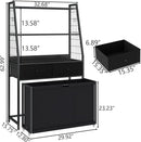 Laundry Hamper Laundry Basket with 3 Section Pull-Out Rolling Bags & 2-Tier Storage Shelf, Laundry Sorter for Organization and Storage with 2 Drawers for Laundry Room, Bathroom by CozyNest Decor