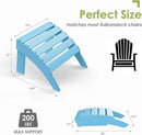GREENVINES Adirondack-Ottoman | Set of 4 | HDPE Plastic | Outdoor Footrest | All Weather | Foot Rest | Foot Stool | Arctic | for Adirondack Chair | for Patio Backyard Pool by CozyNest Decor