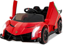 Costzon Ride on Car, Lamborghini Licensed 12V Battery Powered 4WD Sports Car with Remote Control, 3 Speeds, Hydraulic Doors, LED Lights, Towing Wheel, Horn, Music, Electric Vehicle for Kids Aged 3-8 by TinyTreasures Baby Boutique