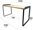 Mitus Shelf Organizer and Storage, Tiered Wood Cabinet Rack for The Kitchen Counter, Bathroom Counter, Pantry Cupboard, Office Desk Bookshelf, 16" Wide Natural and Black (Large) by CozyNest Decor