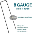 6 Inch Landscape Staples, More Thicker Heavy Duty 8 Gauge Galvanized Landscape Stakes, 125 Packs Garden Staples for Lawns, Weed Barriers, and Landscape Fabrics, Irrigation Hose, Tent Pegs by CozyNest Decor