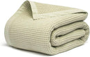 Salt Earth GOTS Certified 100% Organic Cotton Throw Blanket, 108" X 90" Waffle Blankets & Throws for Bed, Throw Blanket for Couch, Modern & Cozy Blanket, All Seasons, Comfy & Soft Blanket (Sea Foam) by TinyTreasures Baby Boutique