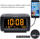 DreamSky Alarm Clock Radios for Bedrooms with Battery Backup, Large Big Numbers with Brightness Dimmer, USB Port, Bedside Digital FM Radio with Sleep Timer, Temperature, Adjustable Volume, Snooze by TinyTreasures Baby Boutique