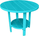 Phat Tommy Round Poly Resin Outdoor Patio Dining Table, All Weather Poly Patio Outdoor Furniture, Teal by GreenHaven Gardens