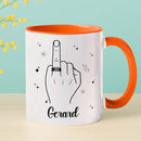 Customized Name Ring Finger Accent Coffee Mug Gift For Men Mr His Fiance Husband Groom, Ring Engaged Coffee Cup 11 Oz 15 Oz, Personalized White Mug Gift For Wedding Bridal Shower Bachelorette Party by TinyTreasures Baby Boutique