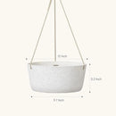 La Jolie Maison Large Hanging Planters - 12 Inch Outdoor Flower Pots, Hanging White Planters Set of 2 by CozyNest Decor