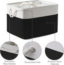TheWarmHome Organization and Storage for Shelves - Extra Jumbo 3 Pack 20.5x15.7x13.8 inch Fabric Storage Basket for Organizing, Storage Bins for Shoes Towel Blanket (White & Black) by TinyTreasures Baby Boutique