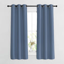 NICETOWN Bedroom Blackout Curtains and Drapes 54 inch Long - Window Treatment Thermal Insulated Solid Grommet Light Blocking for Night Shift (Stone Blue, W37 x L54, 2 Panels) by TinyTreasures Baby Boutique