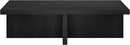 Henn&Hart 54" Wide Rectangular Coffee Table in Natural Black, for Home, Living Room, Bedroom, Entertainment Room, Office by CozyNest Decor