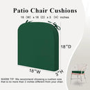 Outdoor Chair Cushions Set of 2, Waterproof Foam Patio Seat Cushions with Ties for Garden Sofa & Dining Furniture, 3-Year Color Fastness, 18x18x3 Inch, Green by GreenHaven Gardens