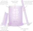 Olababy Silicone Training Cup with Straw Lid | Babies Water Drinking Cup | 6+ Mo Infant To 12-18 Months Toddler | Sippy Cup For Kids & Smoothie Cup | Baby Led Weaning (Lilac, 5 oz) by TinyTreasures Baby Boutique