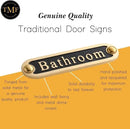 Bathroom Brass Door Sign. Traditional Style Home Décor Wall Plaque Handmade By The Metal Foundry UK. by CozyNest Decor