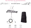 Giantex Percussion Glockenspiel Bell Kit 30 Notes with Carry Case, Practice Pad, Adjustable Height Stand, Bell Mallets, Wooden Sticks, Music Stand, Xylophone Percussion Instrument Set by TinyTreasures Baby Boutique